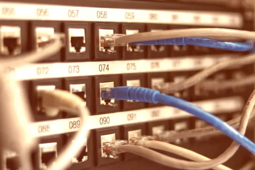 blue UTP cord